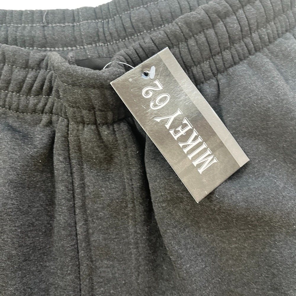 NWT Mikey62 Men's Size 3XL Sweatpants Gray Cargo Drawstring Lounge Casual - Picture 4 of 7